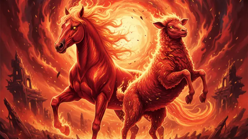 ▲2026丙午馬年是60年一遇的「赤馬紅羊劫」，命理專家提醒「4生肖」犯太歲，立春當天避免吃羊肉。（示意圖／AI生成）