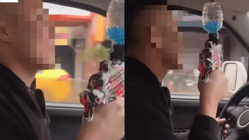 新北猴開車「水槍亂射路人」畫面瘋傳！PO文爽喊：男人快樂好簡單
