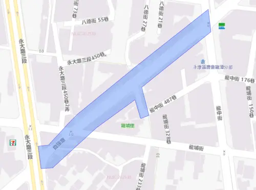 ▲台南市永康區12月16日停水影響範圍。（圖／台灣自來水公司water.gov.tw/）