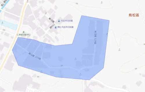 ▲高雄市鳥松區12月16日停水影響範圍。（圖／台灣自來水公司water.gov.tw/）