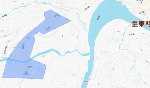 ▲台東縣延平鄉紅葉村12月16日停水影響範圍。（圖／台灣自來水公司water.gov.tw/）