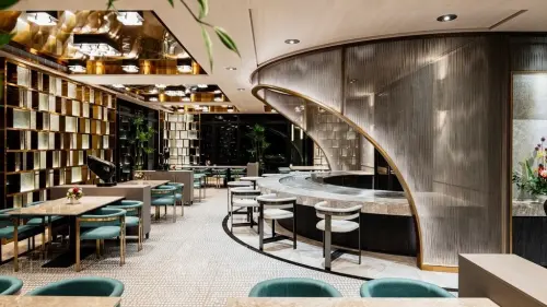 ▲ 「清景麟・國家公園」以高規格飯店式生活為核心，打造多元且具質感的公共空間，包括與台南晶英酒店合作的專屬鐵板燒室，未來將提供住戶私廚饗宴體驗。（圖／清景麟集團提供）