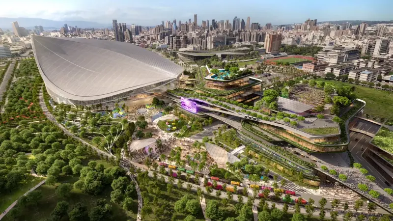 ▲臺中運動產業園區模擬(圖／運動局提供2025.12.16)