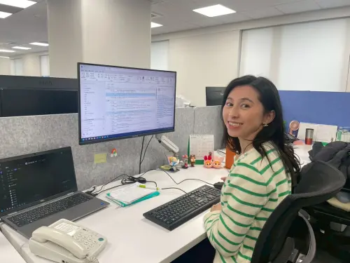 ▲文婕分享，平時的工作就像「安靜的戰鬥者」默默支持前線。（圖／台北富邦銀行提供）