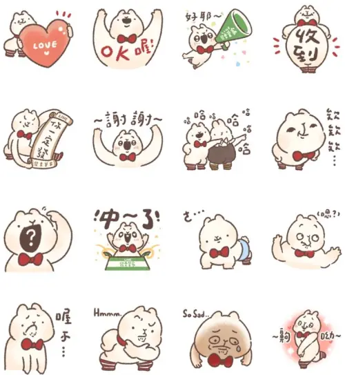 ▲LINE免費貼圖「LINE發票管家 × 白木耳」。（圖／取自LINE）