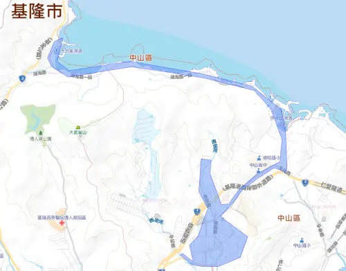 ▲基隆市12月17日停水影響範圍。（圖／台灣自來水公司water.gov.tw/）