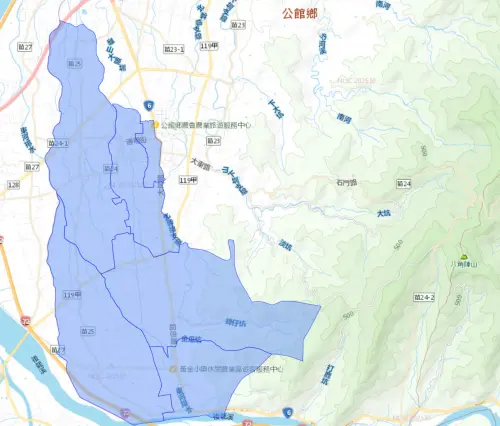 ▲苗栗縣12月17日停水影響範圍。（圖／台灣自來水公司water.gov.tw/）