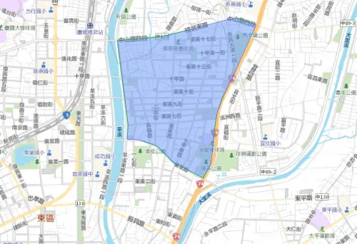 ▲台中市12月17日停水影響範圍。（圖／台灣自來水公司water.gov.tw/）