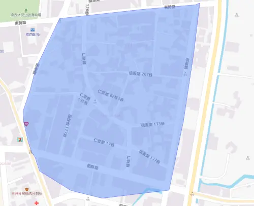 ▲台南市楠西區12月17日停水影響範圍。（圖／台灣自來水公司water.gov.tw/）