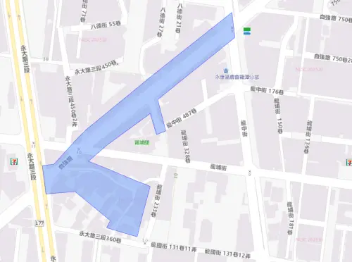 ▲台南市永康區12月17日停水影響範圍。（圖／台灣自來水公司water.gov.tw/）