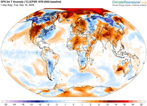 ▲鄭明典提及，近期有一段比較持續的「正北極振盪」，不過年底或跨年時，可能引發另一波明顯的北極空氣外流現象。（圖／鄭明典臉書）