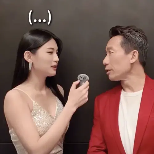 ▲郭子乾（右）說出來的笑話讓居娜傻眼。（圖／＠gina_violin IG）