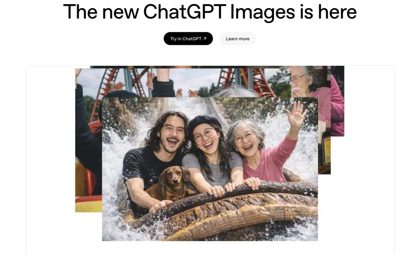 ▲OpenAI推出全新版本的「ChatGPT Images」，搭載最新影像模型 GPT-Image-1.5。官方強調，新版不僅生成速度最高提升4倍，更具備精準修圖能力。（圖／翻攝官網）