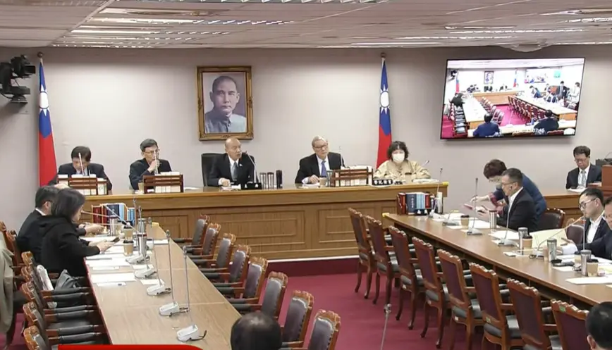 ▲立法院長韓國瑜召集協商，民進黨立院黨團幹部要求先說明，立院發了什麼公文給高院。（圖／翻攝立院ivod系統）