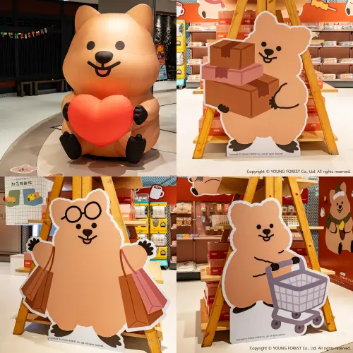 ▲快閃店推出三大打卡點，包括門口有高達200公分的充氣「愛心勾卡KKOTKA」，是超吸睛的必拍打卡點之一。（圖／官方提供）