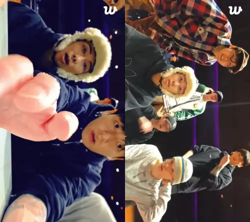 ▲BTS久違合體直播，或許是太生疏，鏡頭喬不好、七嘴八舌吵翻天。（圖／WEVERSE）