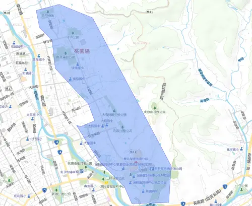 ▲桃園市12月20日停水影響範圍。（圖／台灣自來水公司water.gov.tw/）