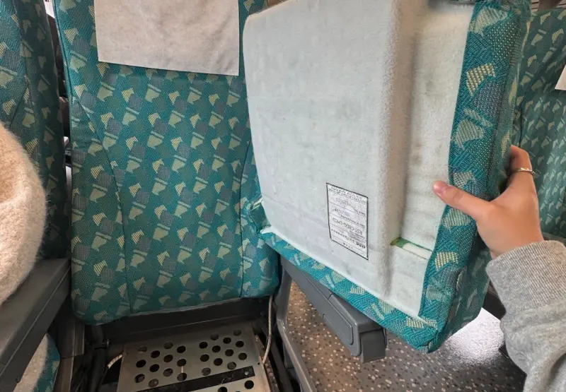 ▲昨（19）日晚間發生張文隨機攻擊事件，消息震驚全台，有網友表示，台灣高鐵列車的座椅坐墊其實可拆卸，必要時能暫時當作防護工具。（圖／翻攝自Threads@jmacc_lilian102625）