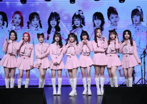 ▲ L.C.G.勵齊女孩成員牛牛（左起）、77 、可蕎、樂樂、莓米、Moon、惟婷、吉拿、Aaliy，將要推出全新單曲〈C.A.T.〉。（圖／紅心字會提供）