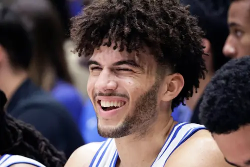▲杜克大學長人、名將卡洛斯·布瑟（Carlos Boozer）卡麥隆·布澤爾（Cameron Boozer）被認為有機會是2026年NBA選秀狀元。（圖／美聯社／達志影像）
