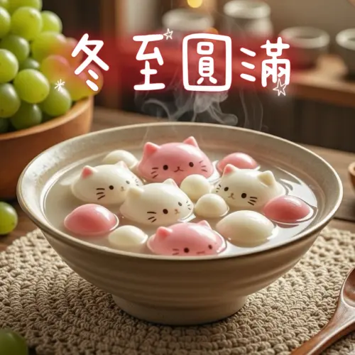 ▲2025冬至平安圖，《NOWNEWS》祝讀者冬至平安快樂。（圖／AI生成）