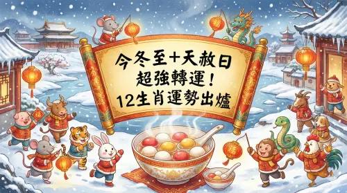 今冬至+天赦日「超強轉運」！12生肖運勢排行出爐　5生肖翻盤旺了
