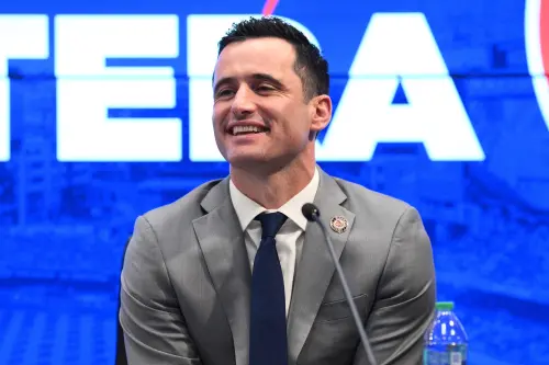 ▲國民隊新任棒球營運總裁托波尼（Paul Toboni）年僅35歲，合作成員多為90年後出生，他認為年齡不是重點，而是在於他們想打造出一支高效率、默契的團隊。（圖／美聯社／達志影像）