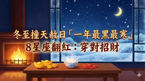 冬至撞天赦日！邱彥龍示警「1年最黑最寒」　8星座翻紅：穿對招財
