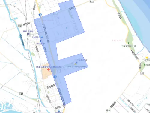 ▲花蓮縣12月22日停水影響範圍。（圖／台灣自來水公司water.gov.tw/）