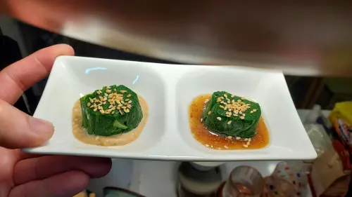 ▲秋冬是吃菠菜最好的季節，有民眾分享日式涼拌菠菜的做法。（圖／Threads@paul.tseng授權提供）