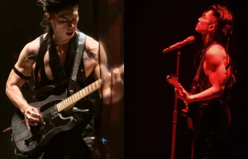 ▲吳建豪（如圖）昨日合體F4、阿信開唱，大秀超壯身材。（圖／微博@昉了昉了、@VanNess吳建豪）