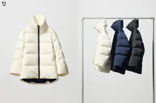 ▲+J立領羽絨外套兼具保暖度與質感，主打使用高密度緞面聚酯纖維搭配750蓬鬆度以上的高品質羽絨，設計比例與線條也十分講究。（圖／日本UNIQLO官網）