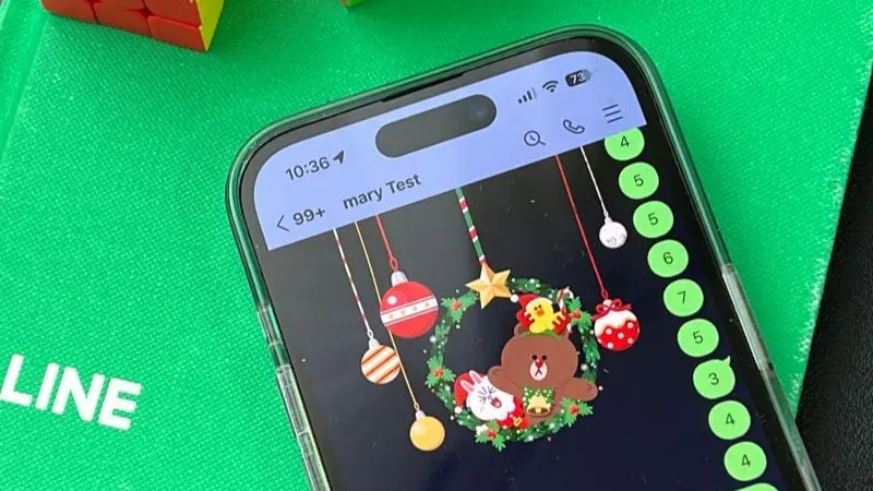 LINE聖誕節特效來了！聊天室輸入關鍵字超驚喜　跳出熊大兔兔花圈