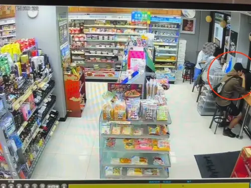 ▲張文犯案前最後一餐！超商「掏千鈔買豆漿」呆坐10分鐘畫面曝光了。（圖／翻攝畫面）