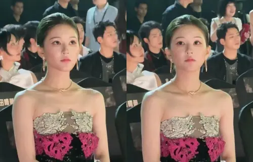 ▲趙露思在《騰訊星光大賞》典禮的妝容被網友批評看起來很髒。（圖／微博@Bunny小課堂）