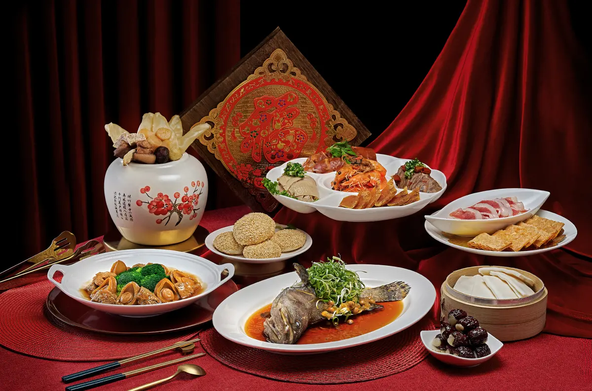 ▲裕元花園酒店 推出金馬宴六人常溫外帶年菜 早鳥優惠價9,488元。（圖／裕元花園提供）