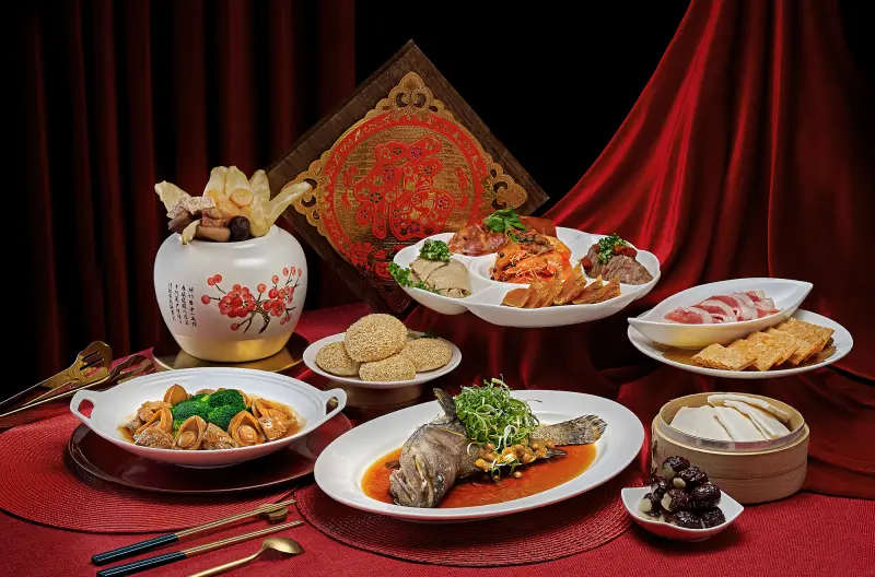 ▲裕元花園酒店 推出金馬宴六人常溫外帶年菜 早鳥優惠價9,488元。（圖／裕元花園提供）