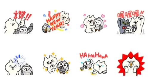 ▲LINE免費貼圖「中國信託×反應過激的貓 這也挺過頭了吧！」。（圖／取自LINE）