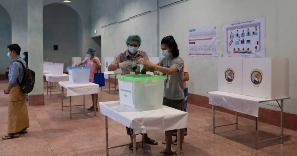 ▲緬甸軍政府宣布，將自本週日（28日）起啟動一項全國性投票，並將此舉定位為國家政治進程的新起點。（圖／翻攝自X）