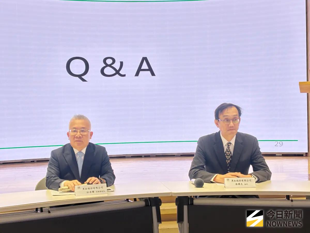 ▲黑松財務處處長杜居燦（左）、協理蔡曜光（右）。（圖／記者李青縈攝）