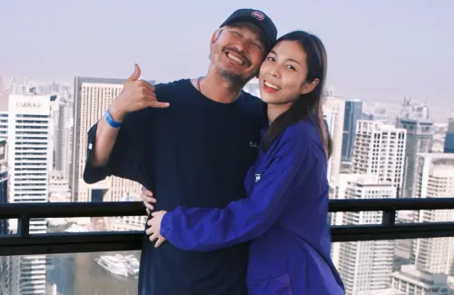 ▲KID（左）和老婆Rita（右）4年，生下一子一女。（圖／林柏昇 KID FB）