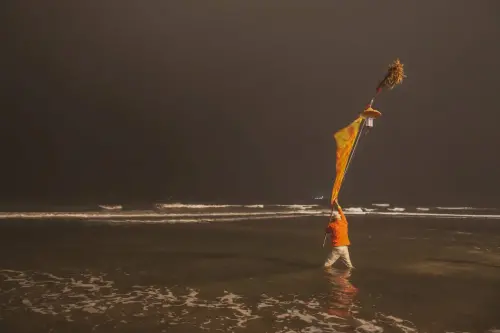 ▲鼓山青雲宮及左營新庄仔青雲宮這兩間宮廟享有到軍區海灘進香的殊榮。（圖／內惟青雲宮提供）