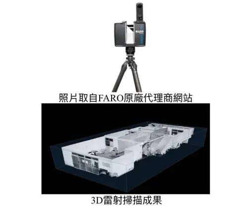 ▲台北市政府警察局刑事鑑識中心利用3D雷射掃描儀還原張文犯案過程。（圖／台北市政府警察局提供）