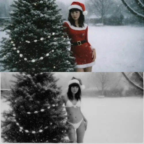 ▲魏如萱難得分享穿比基尼的聖誕節應景照。（圖／魏如萱IG@waawei）