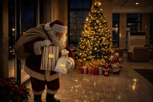 ▲ChatGPT新的圖像模型可以生成出擬真感十足的聖誕節照片。（圖／ChatGPT生成）