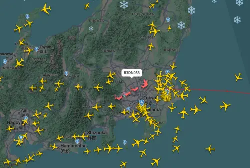 ▲聖誕老公公行跡已在台灣時間下午4點50分越過日本東京。（圖／flightradar24）