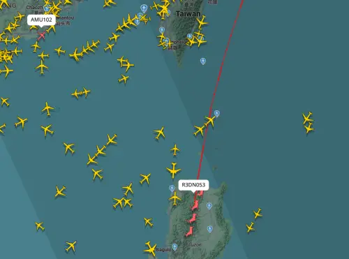 ▲聖誕老公公的雪橇從台灣東部海域上空經過之後，就立即前往菲律賓。（圖／Flightradar24）
