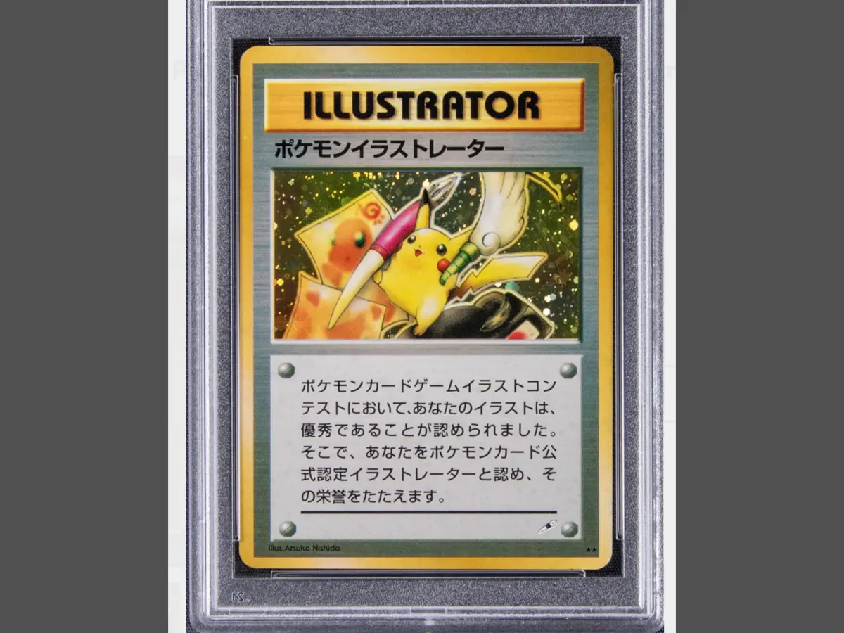 ▲最珍貴的寶可夢卡「插畫家皮卡丘」（Pikachu Illustrator）將在明年被拿出來拍賣，估計出售價格將可達到700～1200萬美元。（圖／翻攝自Goldin Auctions官網）
