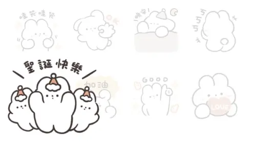 ▲LINE免費貼圖「LINE購物直播 × 神秘狗」。（圖／取自LINE）