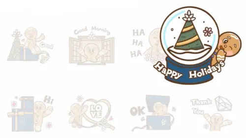 ▲LINE免費貼圖「海瑞溫斯頓 歡慶佳節」。（圖／取自LINE）